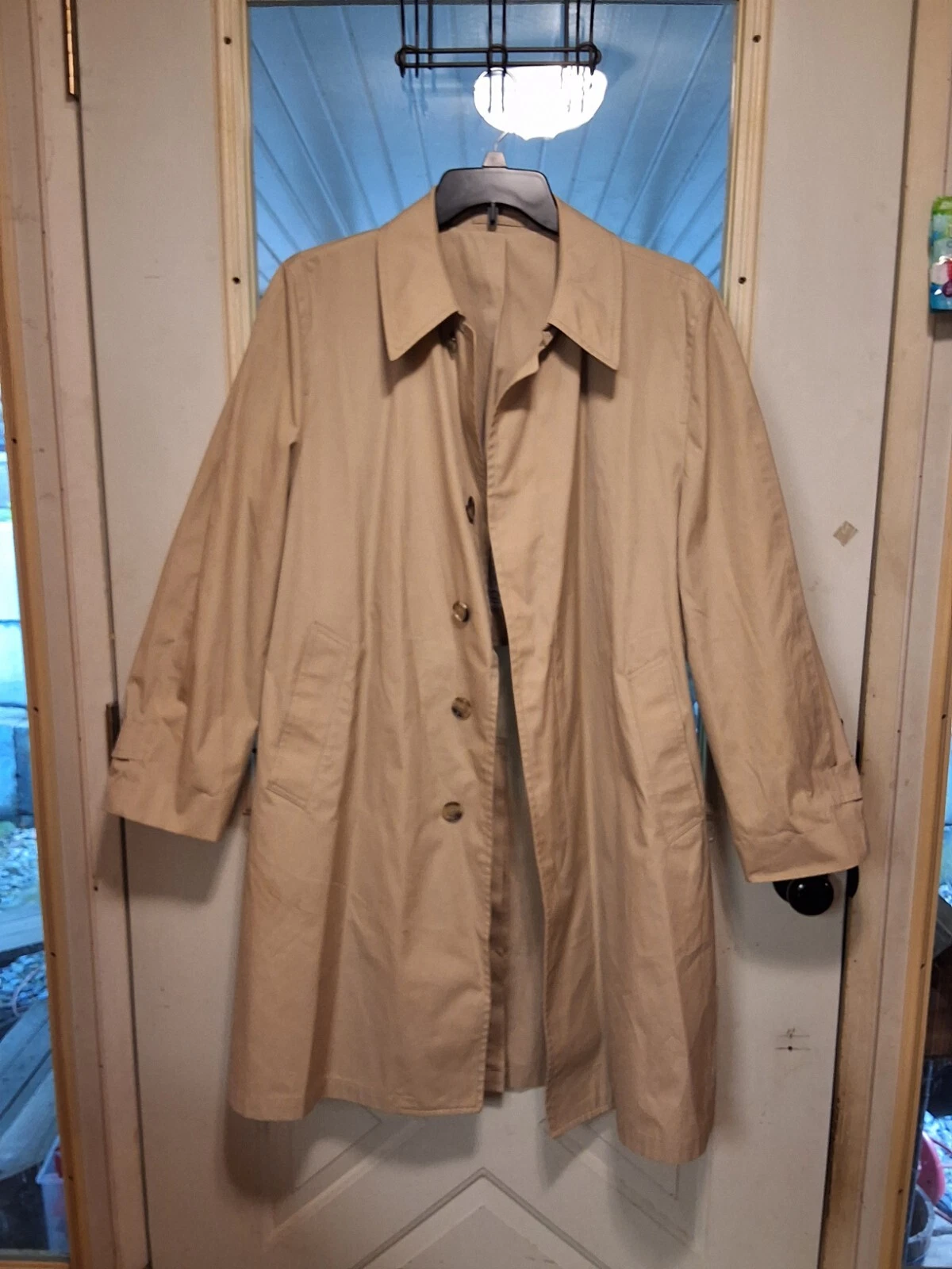 Vintage London Fog Mens Trench Coat Size 42 Reg.