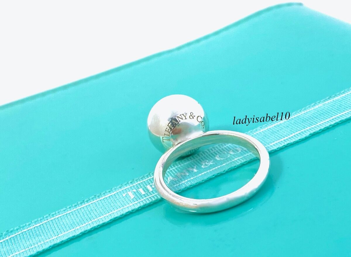 Tiffany & Co. Bead Ball 12mm Hardwear Ring Sz 4.25 Love Ag Tiffany & Co. Bead Ball 12mm Hardwear Ring Sz 4.25 Love Ag