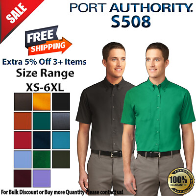 Port Authority S508 Mens Short Sleeve Easy Care Button Down Dress Shirt