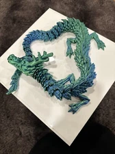 3D Printed Dragon Crystal Fully Articulated Dragon Fidget Toys Home Office Decor