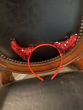 Glitter Red Devil Horns Headband Halloween Headband Devil Horns Devil Costume...