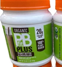 PBfit Vegan Organic Peanut Butter & Chocolate Plus Powder 1 Pound BB 11/19/24