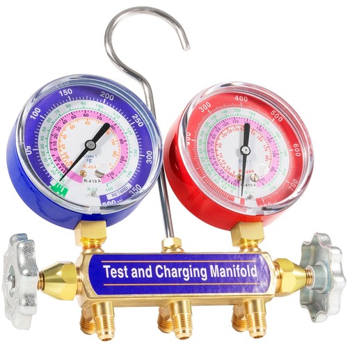 Test and Charging Manifold Gauge Set 42001 2-Valve 3 1/8inch for R22 R410A R404A - Picture 7 of 9