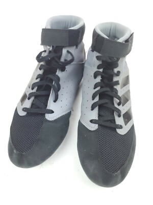 Adidas Mat Hog 2.0 Grey/Black Wrestling Shoes ( F99823 ) Size 9.5 Adidas Mat Hog 2.0 Adult Wrestling Shoes F99823 - Gray, Black main image 4