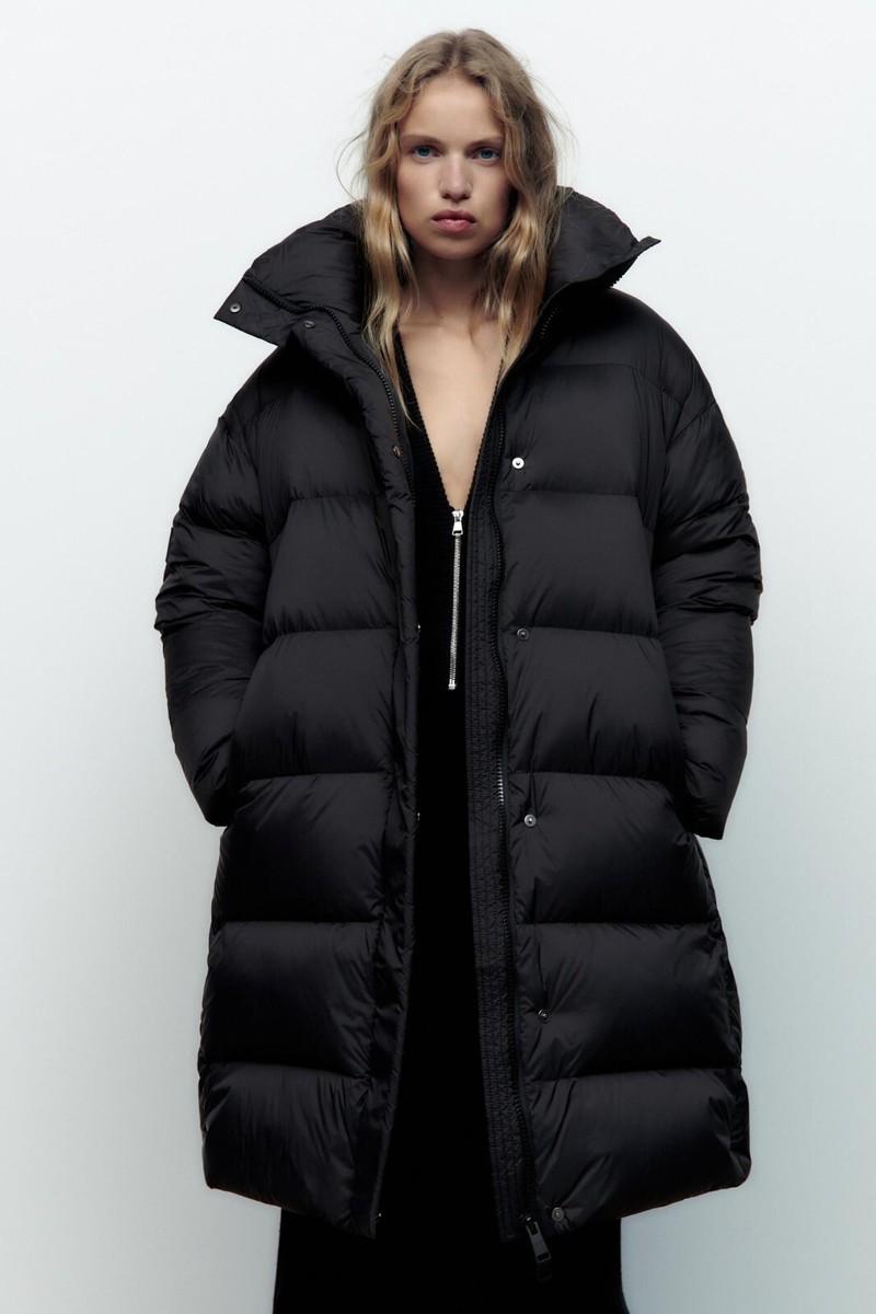 Wind Protection Daunen Winterjacke Damen Zara Daunenmantel