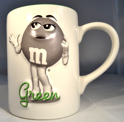 M&M Tasse 'grün' groß 3D Keramik Kaffee Tee Tasse Mars Sweets Candy M&Ms World 2005