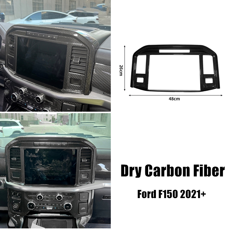 Carbon Fiber GPS Panel Trim for Ford F150 2021-2025 Console Dash