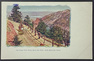 North Cheyenne Canon Bruin Inn Drive Grand View CO Vintage UDB Postcard Unposted