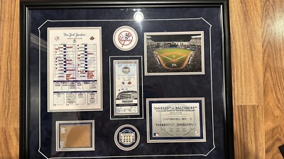 Old Yankee Stadium FINAL Game Official Ticket, Lineup Card, and Dirt With COA