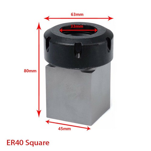Hex+Square ER25/ER32/ER40 CNC Collet Block Spring Chuck Holder Engraving Machine - Foto 13 di 16