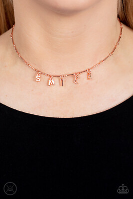 Paparazzi ~ Say My Name Copper Spells ( Smile ) Choker ~  NEW RELEASE 2022 