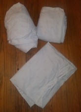 Pottery Barn PB Kids Pink on White "Anchors" Pattern Cotton 4 Pc Full Sheet Set