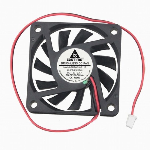 12V 60mm x 10mm 2 Pin CPU Brushless Cooling Fan PC Cooler Heat Sink Black 6010 - Picture 8 of 11