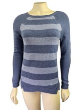 NWT Ann Taylor LOFT Soft Bold blue striped women's Sweater Top Sz XXSP, XS, M