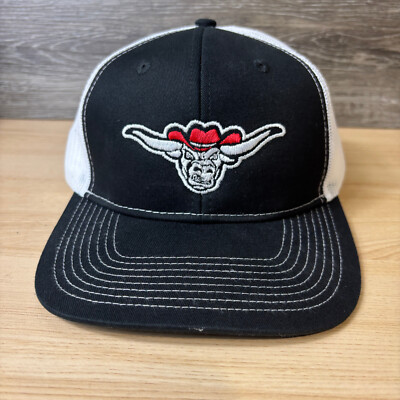 Bull Hat Cap Snap Back Black Trucker Outdoors Adjustable
