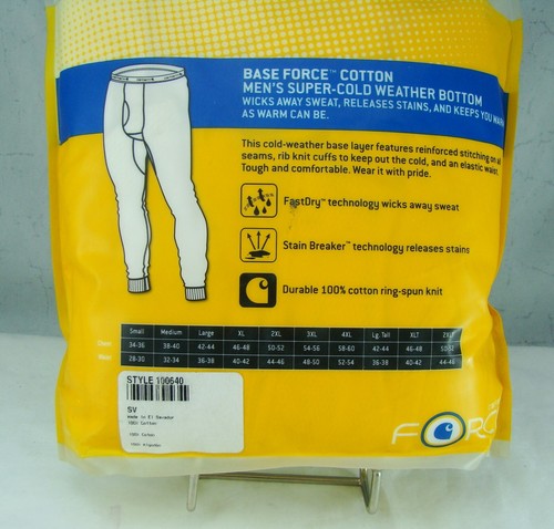 Carhartt 100% Cotton 3XL Men's Natural Super Cold Weather Bottom Thermal NEW - Picture 8 of 8