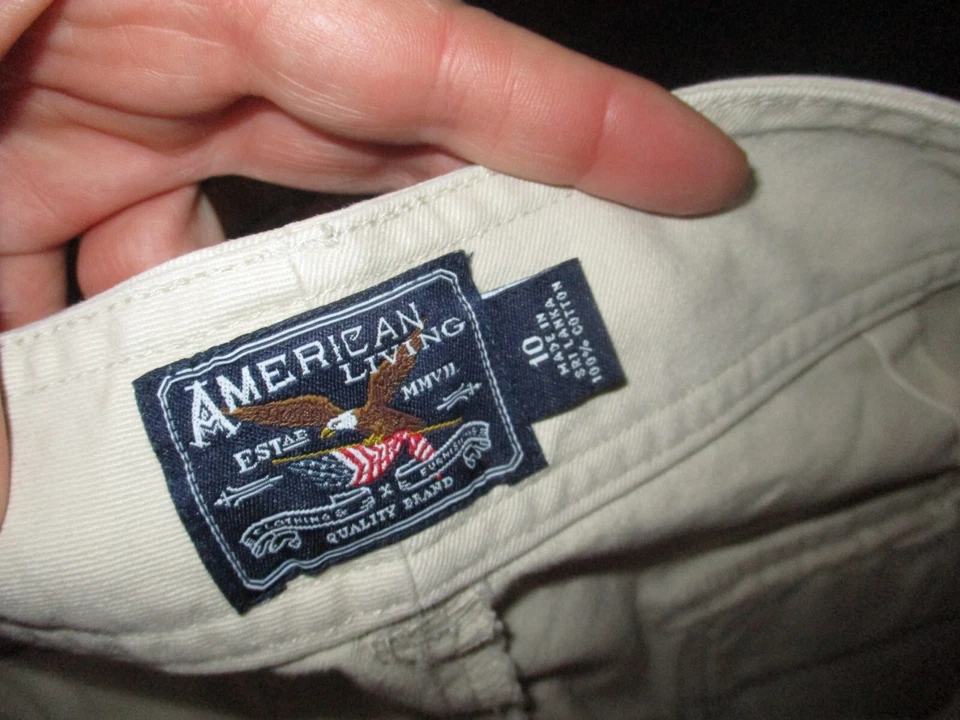 Ladies American Living Khaki Bermuda Shorts Size 10 - Image 3 of 3