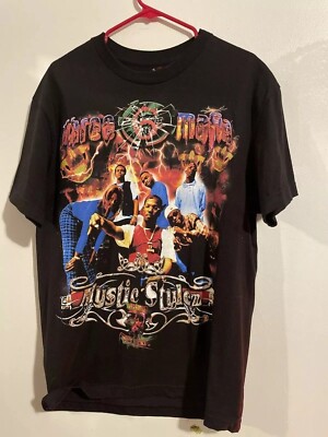 90s Three Six Mafia Black Short Sleeve Graphic Unisex T shirt KK143