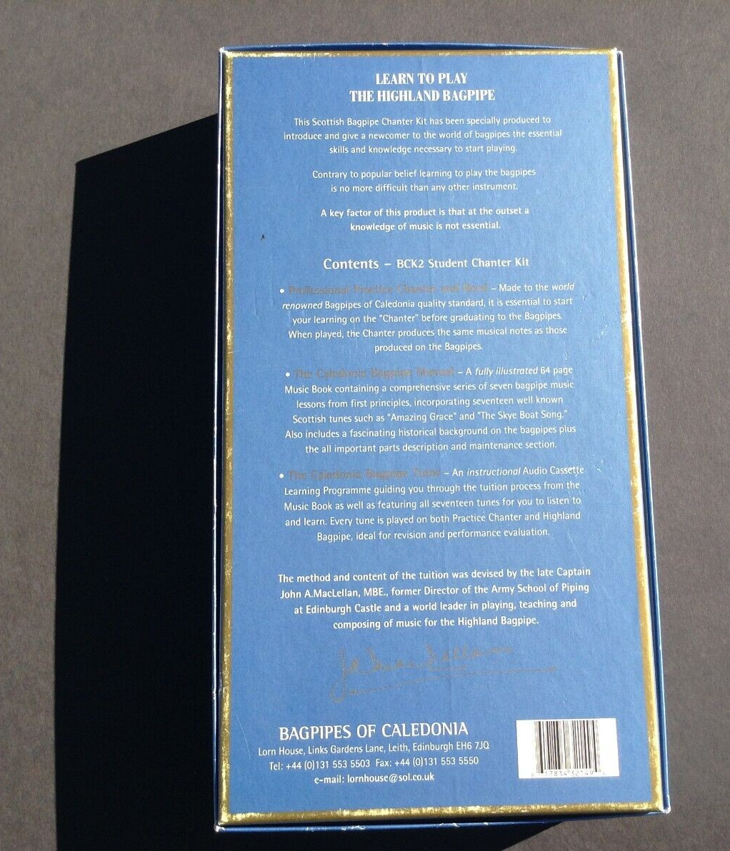 complete Bagpipes of Caledonia BCK2 Scottish Grelly USA