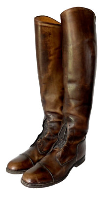 E Vogel Custom Mens Brown Leather Cap Toe Riding Equestrian Boots US 10