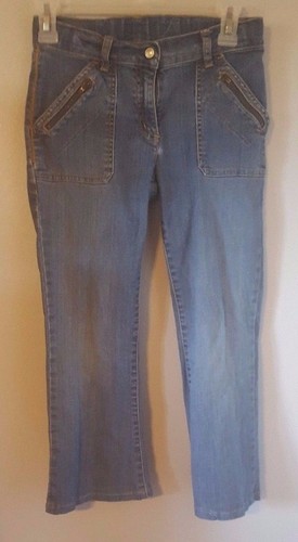 Girls Jeans Sz 10 Gymboree Classic Adjustable Waist Zip Pockets Medium Wash Blue - Picture 2 of 7