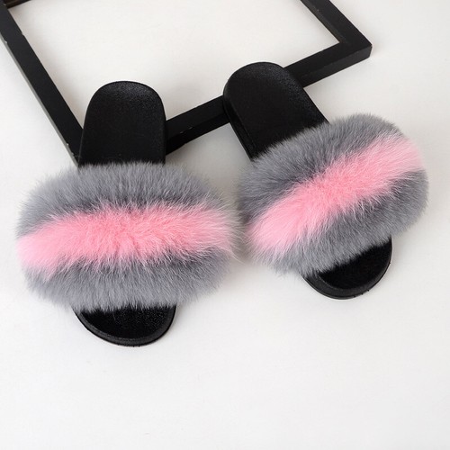 Luxurious Fluffy Fur Slip On Sandals For Women Perfect Summer Mules Shoes - Picture 14 of 17