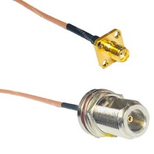 RG316 SMA FEMALE FLANGE to N FEMALE BULKHEAD RF Cable Rapid-SHIP LOT