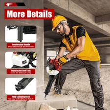 Gas Demolition Jack Hammer Concrete Breaker 1900W Gasoline Hammer 2*Drills