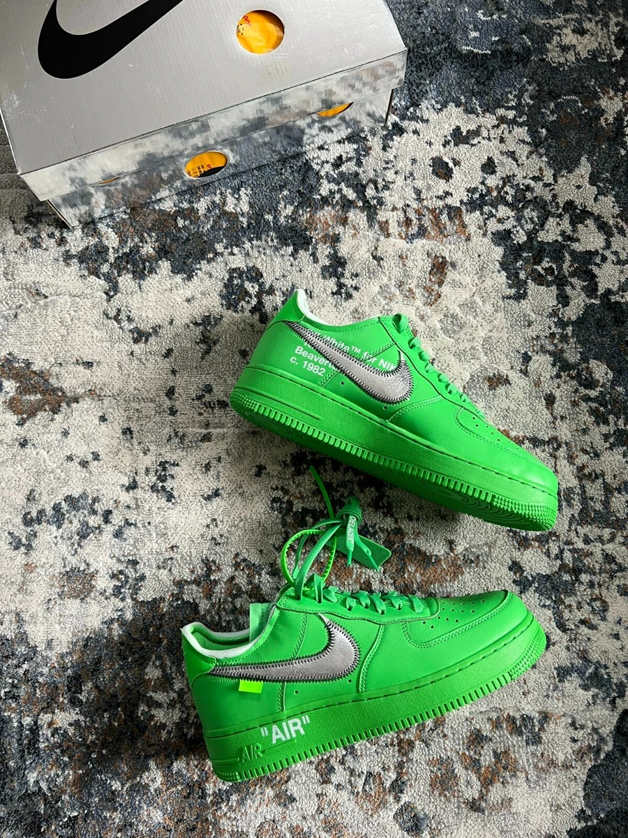 Louis Vuitton Nike Air Force 1 Low By Virgil Abloh White Green -   Worldwide Shipping