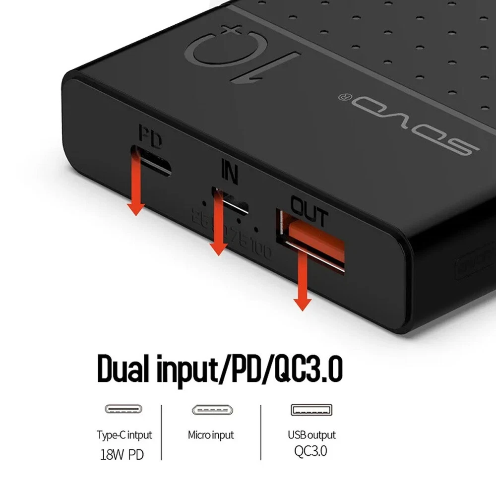 Power Bank 10000mAh 18W Charging Portable External Battery Backup For Cell Phone Power Bank 10000mAh 18W Charging Portable External Battery Backup For Cell Phone