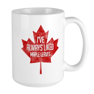 CafePress Always Liked Maple Leaves Large Mug (1738148063)