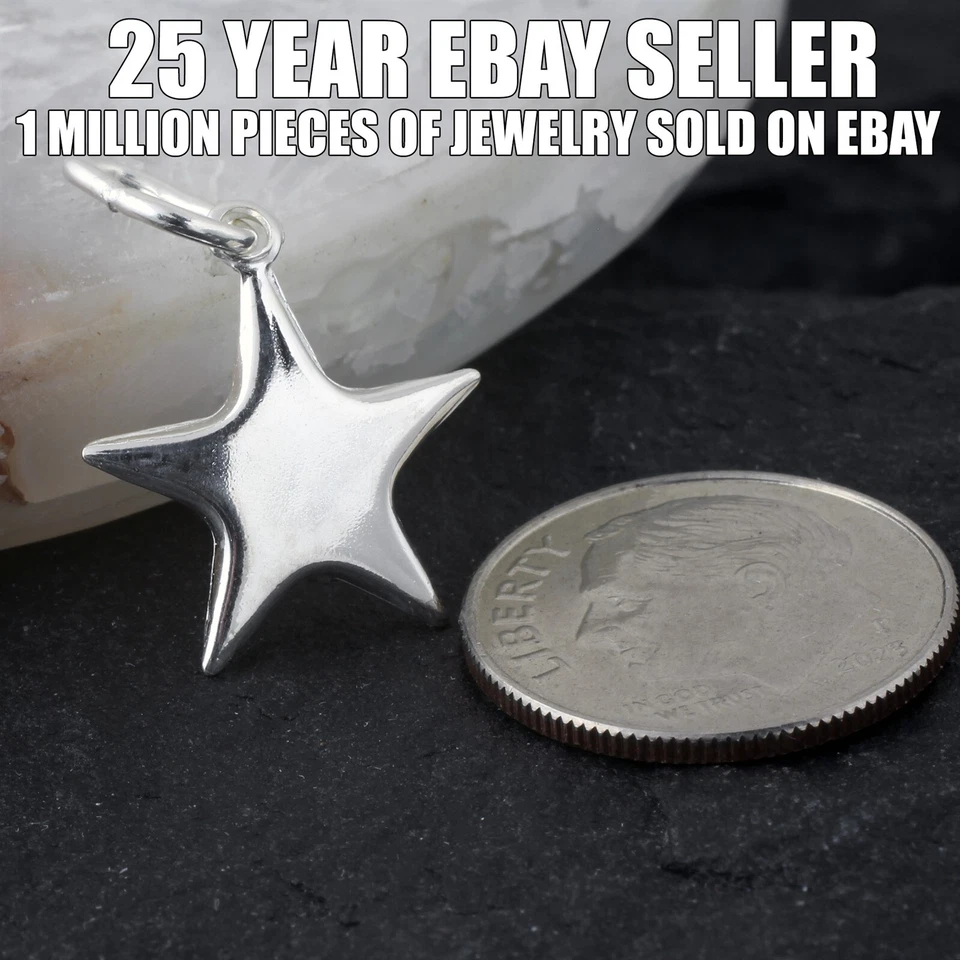 925纯银意大利星星小饰品带项链意大利制造 — 第 3/4 张图片