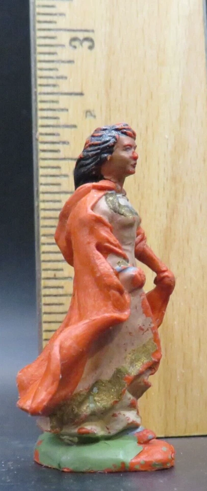 VINTAGE Herald Toy Co Maid Marian Ver. 1 -INGLATERRA 2 1/8"-Robinhood Tale-TAL CUAL Foto 4 de 4