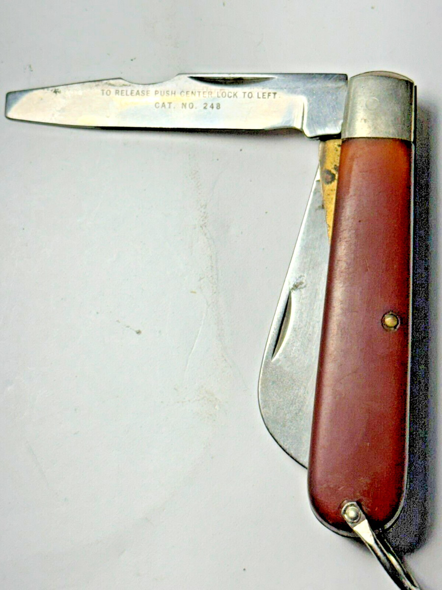 Vintage Schrade Holub Sycamore ILL Military Electrician's Knife | eBay