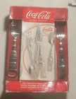 Vintage Coca-Cola 17pc Classic Bottle Bonus Bottle Opener Silverware Set