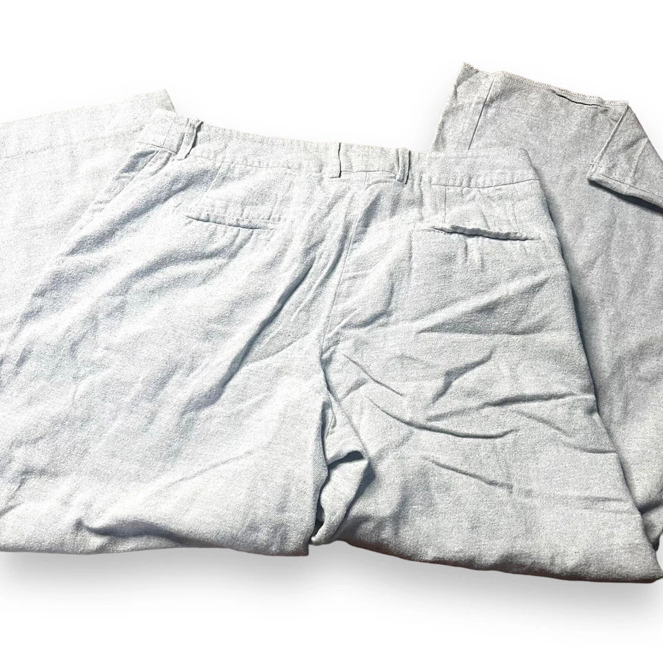 Pantalones Grammar NYC Algodón Orgánico Pierna Ancha Talla 10 Gris Ligero Negocios Foto 4 de 4