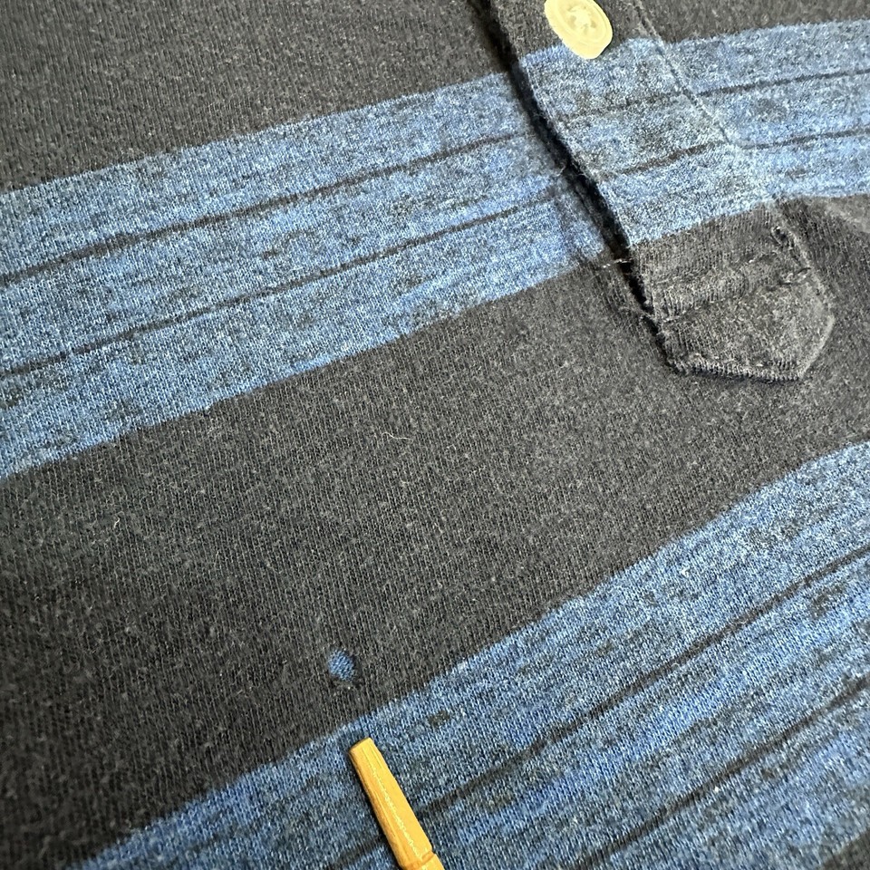 Mutual Weave Polo Shirt Mens 4XLT Blue Navy Striped Short Sleeve Pullover Casual eBay