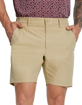 Golf Shorts Men 7'' Flat Front 8 Pockets Lightweight Water-Resistant Stretch
