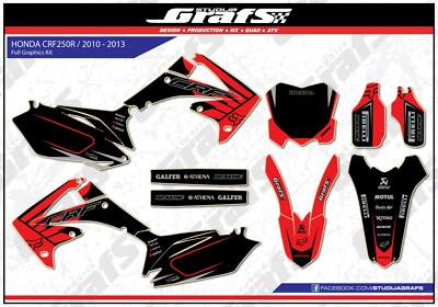 Honda CRF 250R Dirt Bike Graphics Kit - APACHE | SENGE GRAPHICS INC