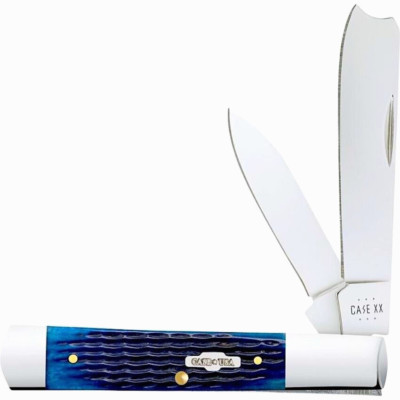 W.R. Case  Razor Blue Rogers Corncob Handle Knife / 2 Stainless Blades - USA