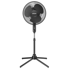 16" 3-Speed Oscillating Pedestal Fan w Folding Base, Adjustable Height & Tilt