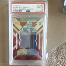 2022 Panini XR Aidan Hutchinson RC Auto Patch Red #RXA-AH /8 PSA 8 83734786