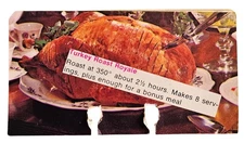 Mixed Media Collage Mini Art Card Original VTG Rotary Index Thanksgiving Turkey!