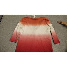 Draper's & Damon's Sweater Womens Large Petite Zip Up Ombre Studded Top