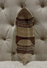 Vintage Ethiopian Anyuak Woven Gambela Canoe Basket Artisan 19&rdquo; Look