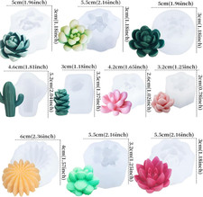 Succulent Silicone Molds, 3D Flower Resin Mold for Candle Soap Cake Decoratio...