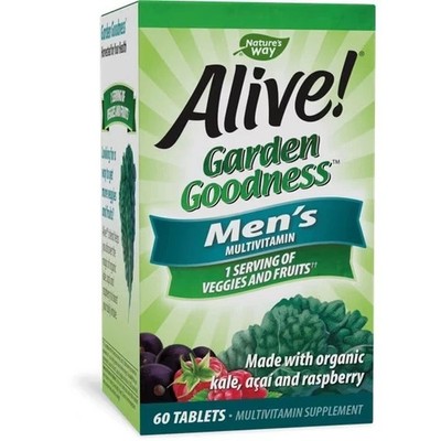 Nature's Way Alive! Garden Goodness Men's Multivitamin- 60 Tablets Exp 9/30/26