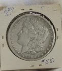 1884 S US Morgan Silver Dollar $1 Fine + Details (Cleaned)