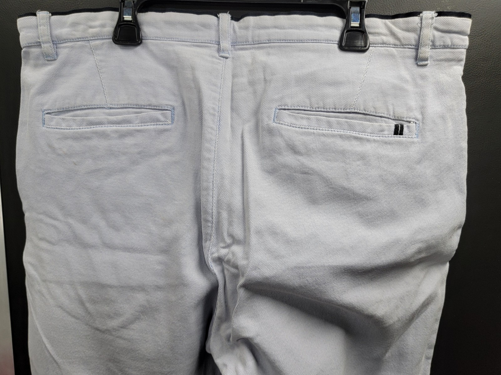 Zara Man Light Blue Cotton Trouser Chino Short Fit Pants Size: 32 Straight Leg thumbnail 4
