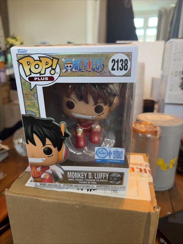 Funko Pop Plus Anime One Piece Monkey D. Luffy Egghead Arc Metallic Figure 2138